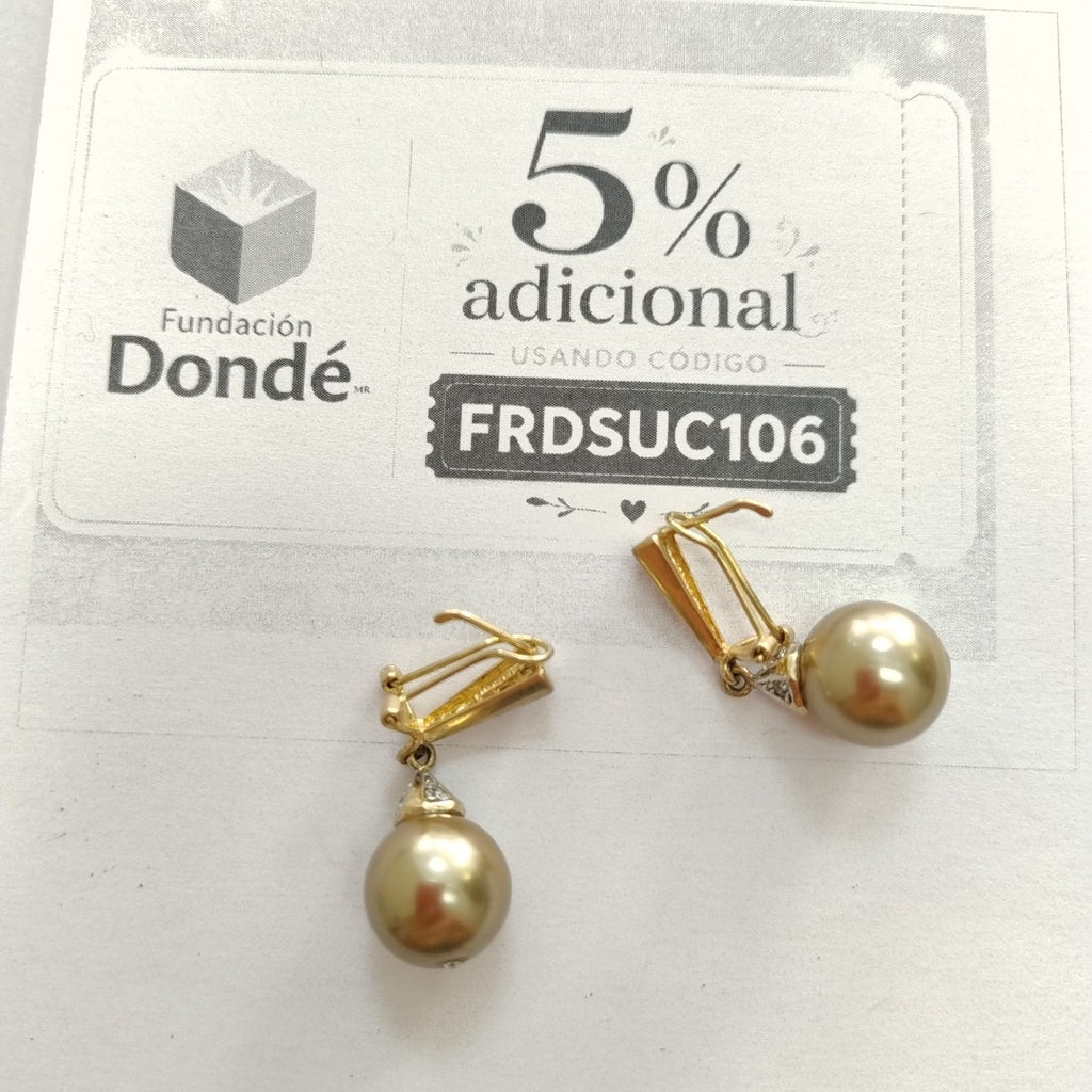 ARETES PAR ORO 10 K 8.4 GRMS (SEMINUEVO)