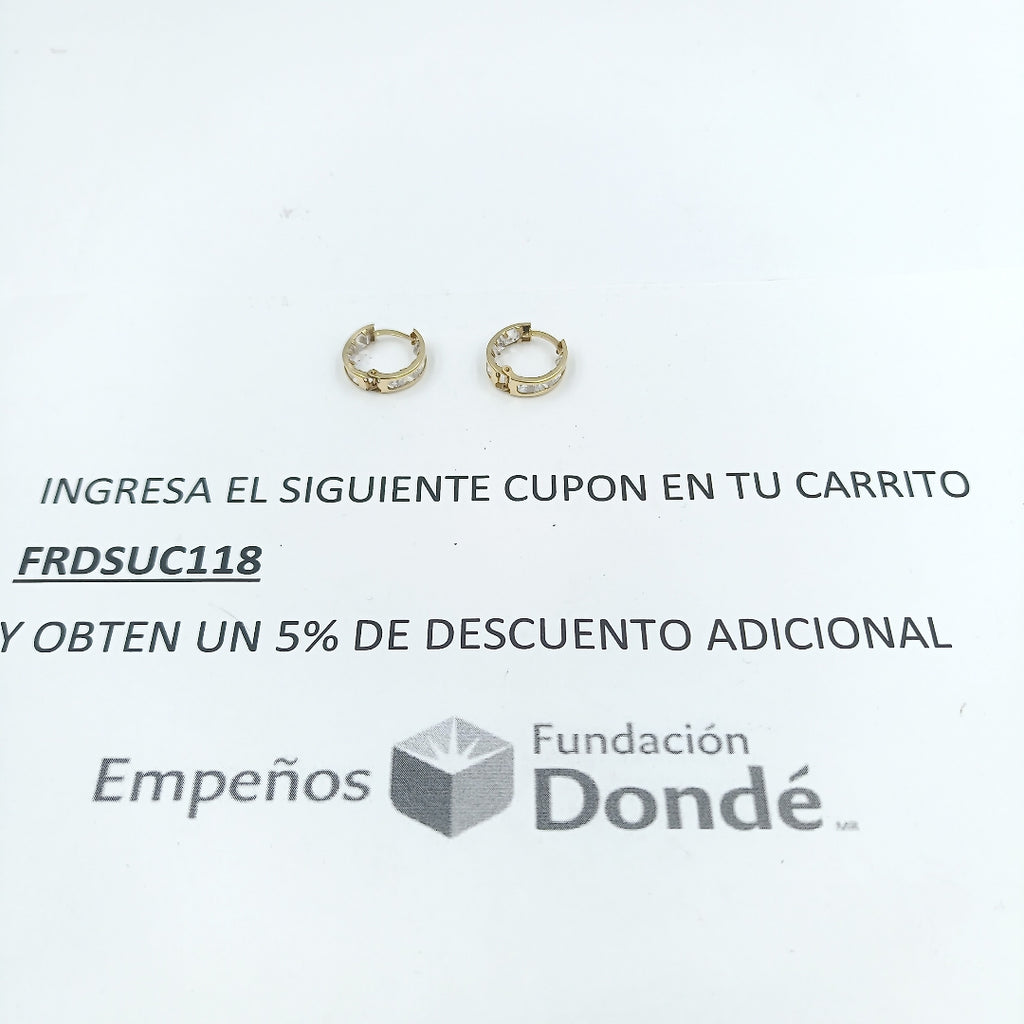 ARETES PAR ORO 10 K 1.7 GRMS (SEMINUEVO)