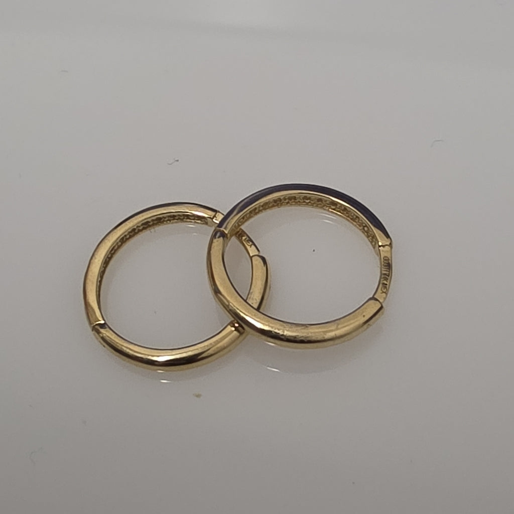 ARETES HUGGIES C CIRCONIA 14K 1.8 GR (NUEVO)