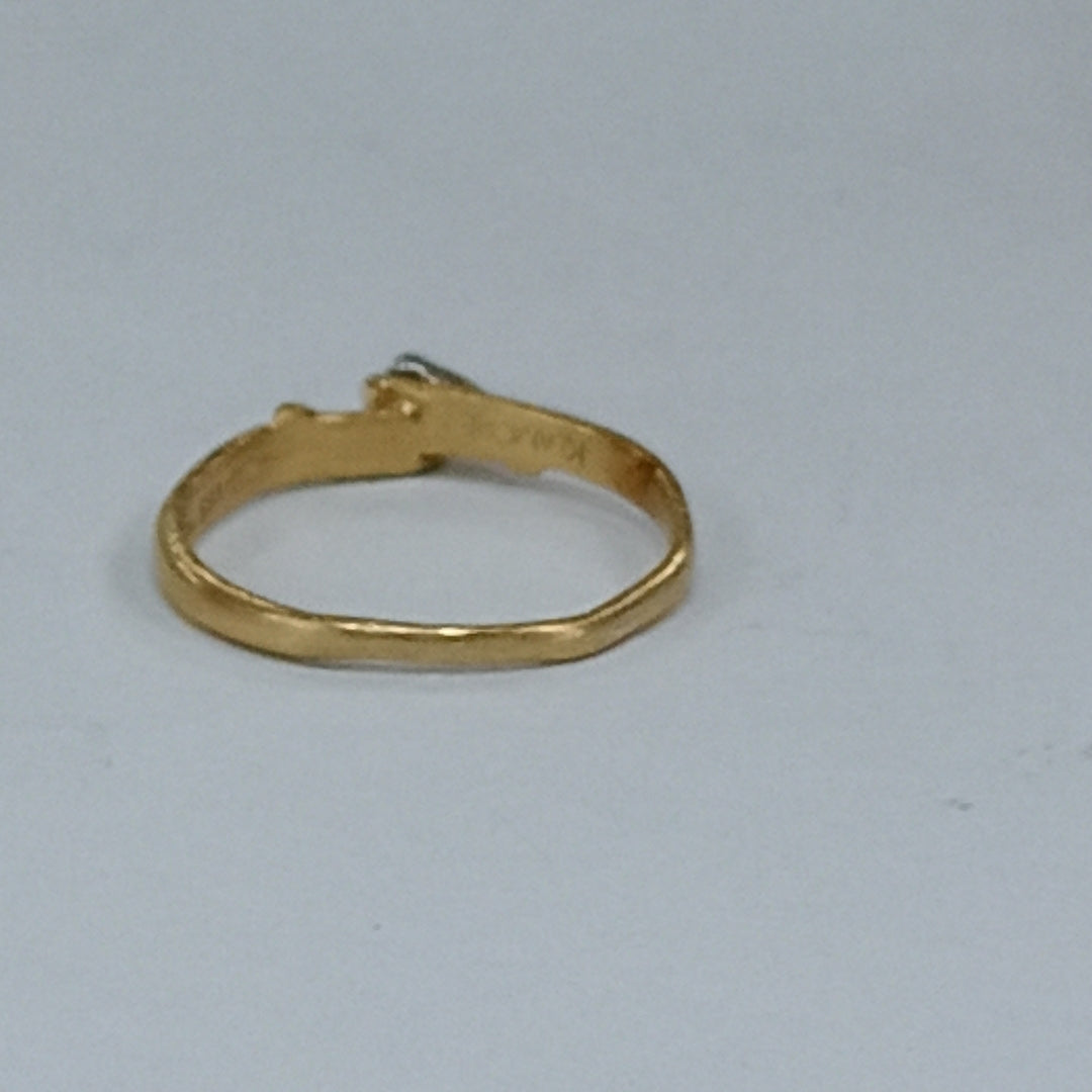 ANILLITO, SOLITARIO ORO, ORO COMBINADO 14 K 1.7 GRMS (SEMINUEVO)