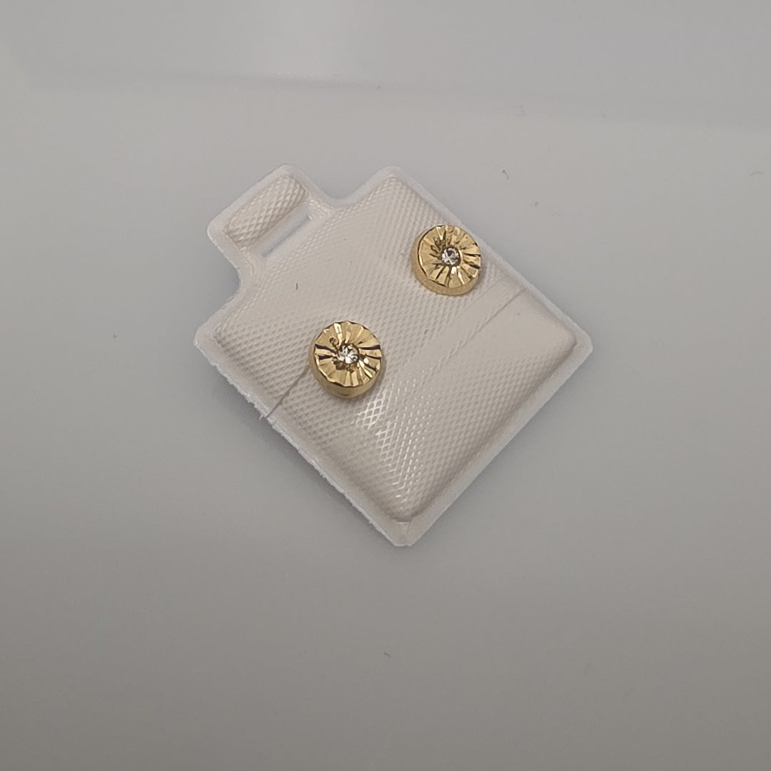 BROQUELES BROQUEL FIG BOTON C CIRCONIA 14K 0.2916 GR (NUEVO)