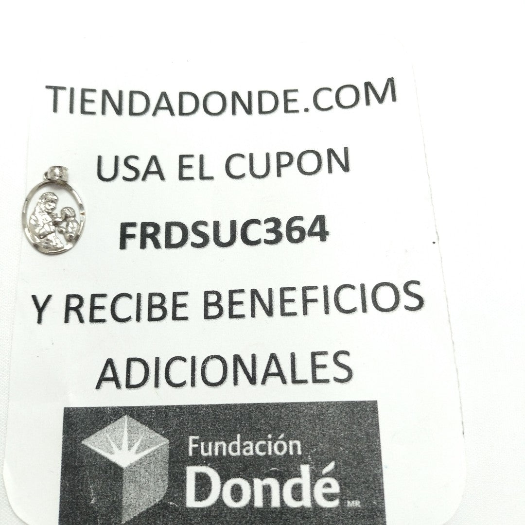 MEDALLA RELIGIOSA ORO, ORO BLANCO 14 K 1.5 GRMS (SEMINUEVO)