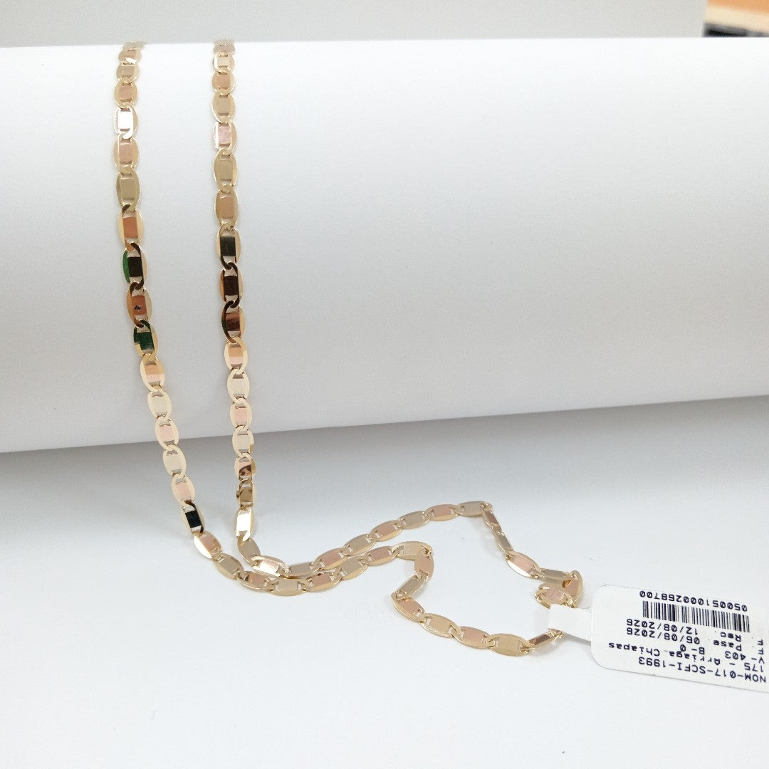 CADENAS VALENTINA/ESPEJO ORO 14K 9.7 (NUEVO)