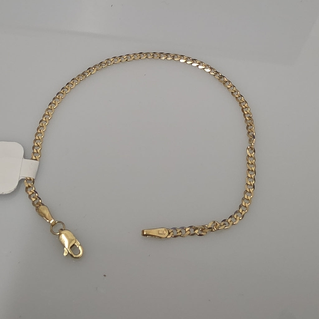 PULSERA TEJIDO BARBADA 14K 18 CM 2 GR (NUEVO)