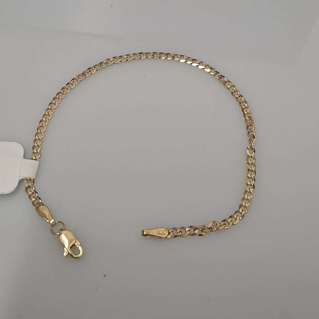 PULSERA TEJIDO BARBADA 14K 18 CM 2 GR (NUEVO)