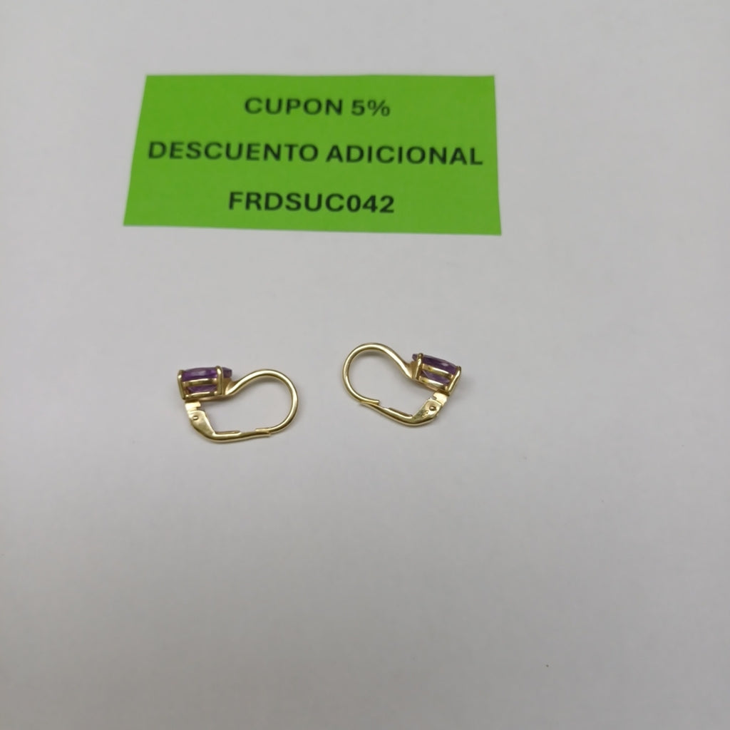 ARETES PAR ORO 14 K 2.5 GRMS (SEMINUEVO)