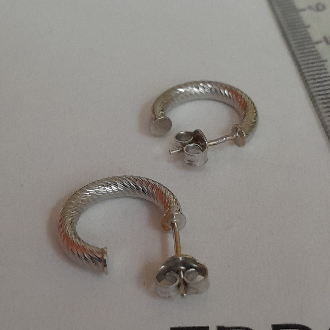 BROQUELES PAR ORO BLANCO 14 K 2,70 GRMS (SEMINUEVO)