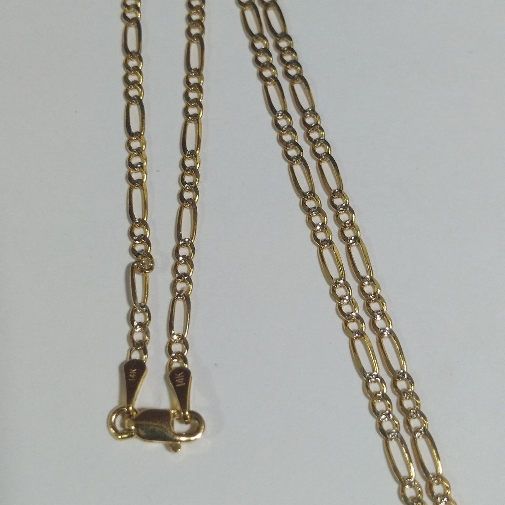 CADENA 3X1 DIAMANTADA 14K 55 CM 4.8 GR (NUEVO)