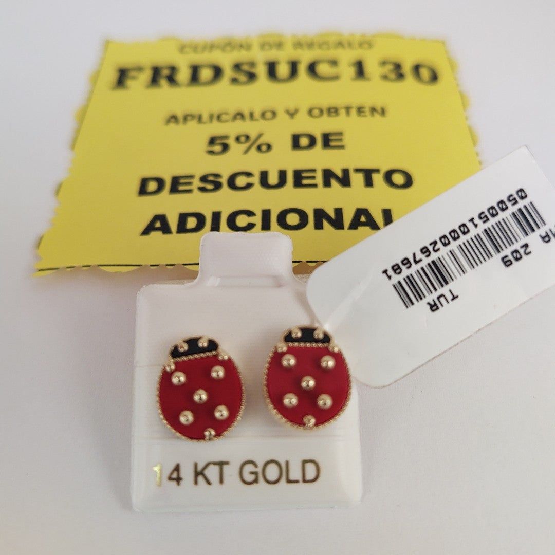 BROQUELES ORO 14K 2.6 (NUEVO)