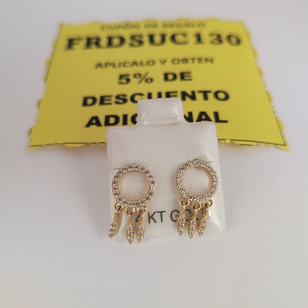 BROQUELES ORO 14K 1.9 (NUEVO)