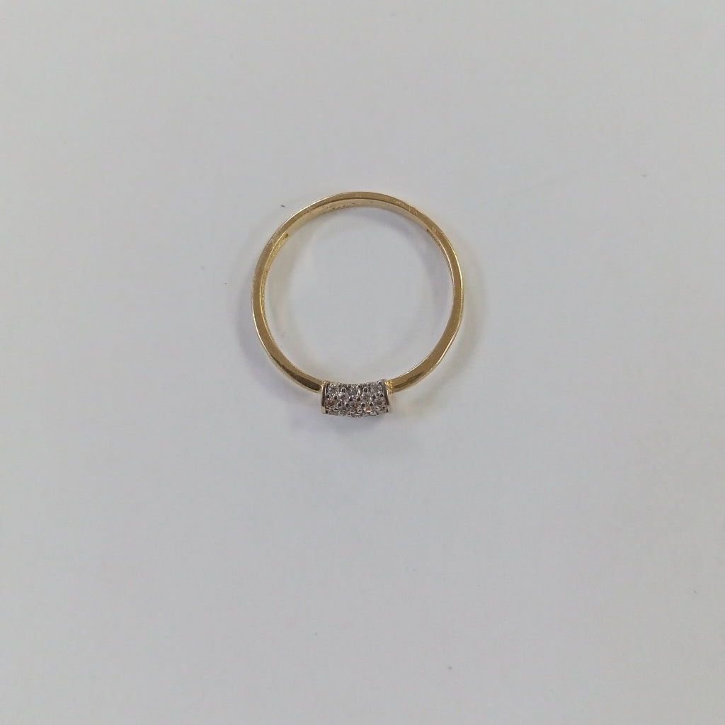 ANILLO ANILLITO C CIRCONIAS 14K 8 TALLA 1.4 GR (NUEVO)