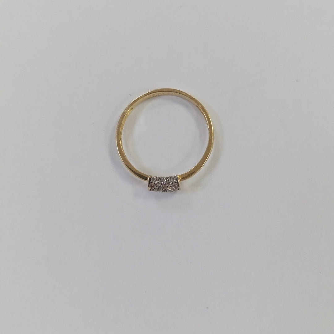 ANILLO ANILLITO C CIRCONIAS 14K 8 TALLA 1.4 GR (NUEVO)