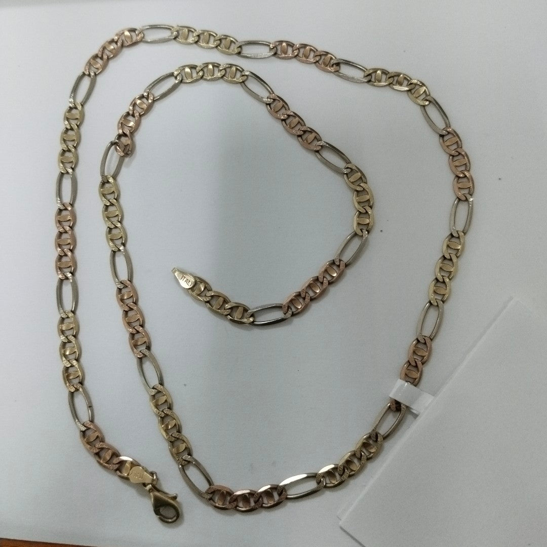 CADENA ORO COMBINADO 14 K 21 GRMS (SEMINUEVO)
