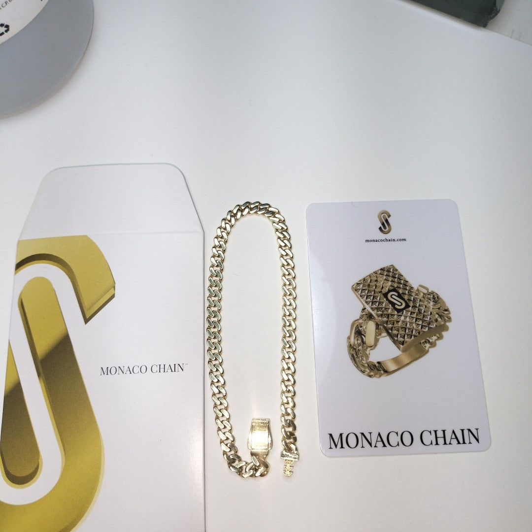 PULSERA CABALLERO MONACO ORO 14K 6.3 (NUEVO)