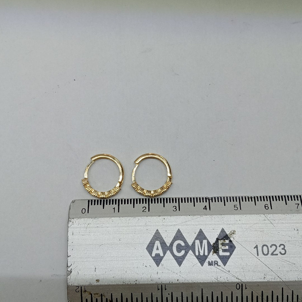 ARETES HUGGIES C CIRCONIAS 14K 2 GR (NUEVO)