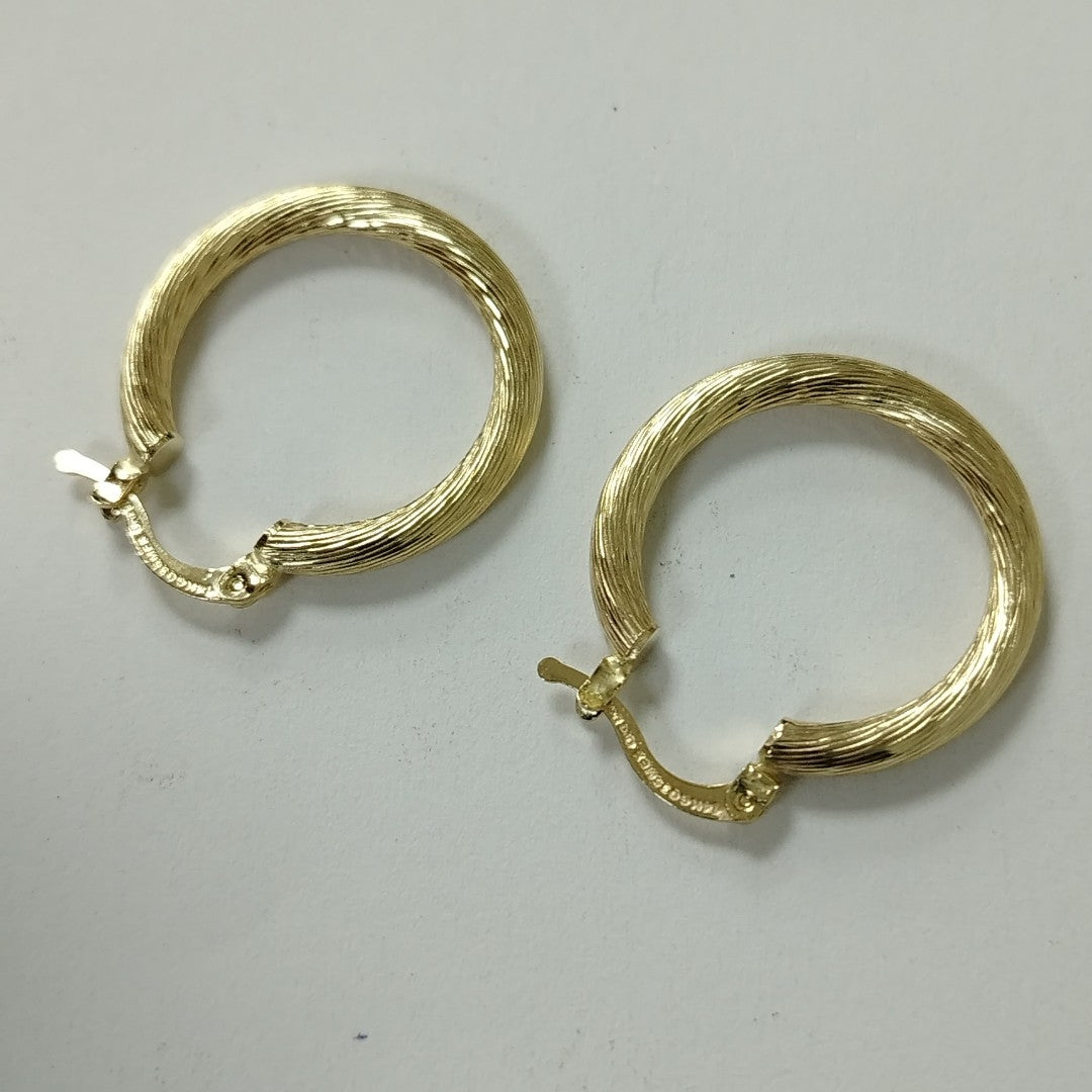 ARETES TEJIDO ARRACADAS ASTRIADAS 14K 2.7 GR (NUEVO)
