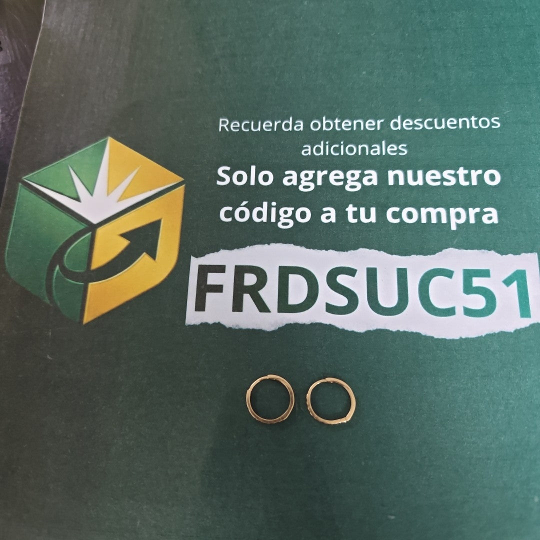 ARRACADAS PAR ORO 14 K 1,40 GRMS (SEMINUEVO)