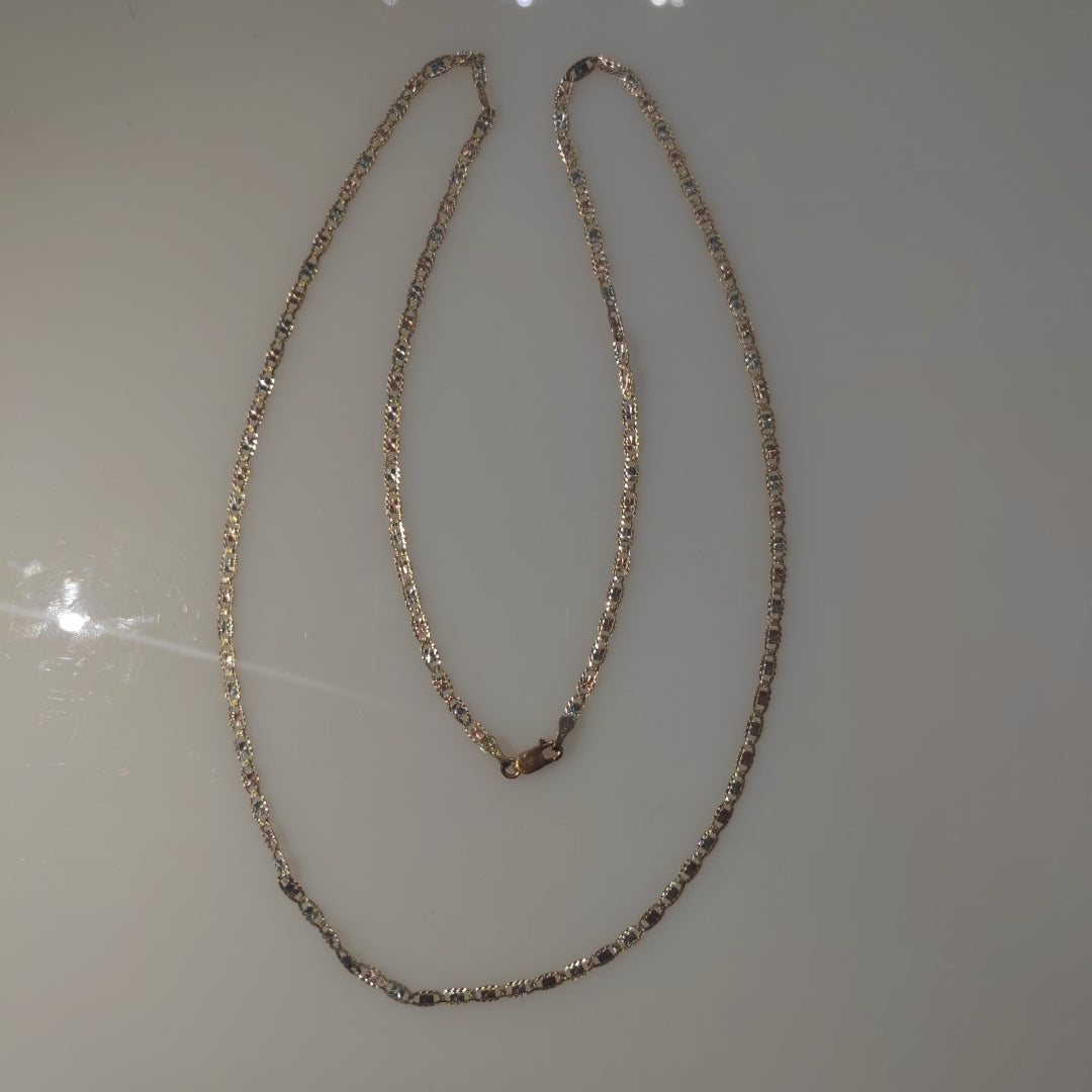 CADENA ORO, ORO COMBINADO 14 K 4.4 GRMS (SEMINUEVO)