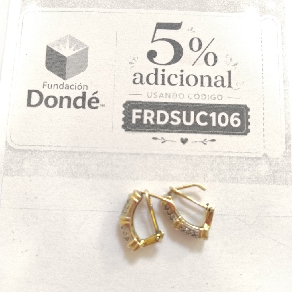 ARETES PAR ORO 14 K 4.6 GRMS (SEMINUEVO)