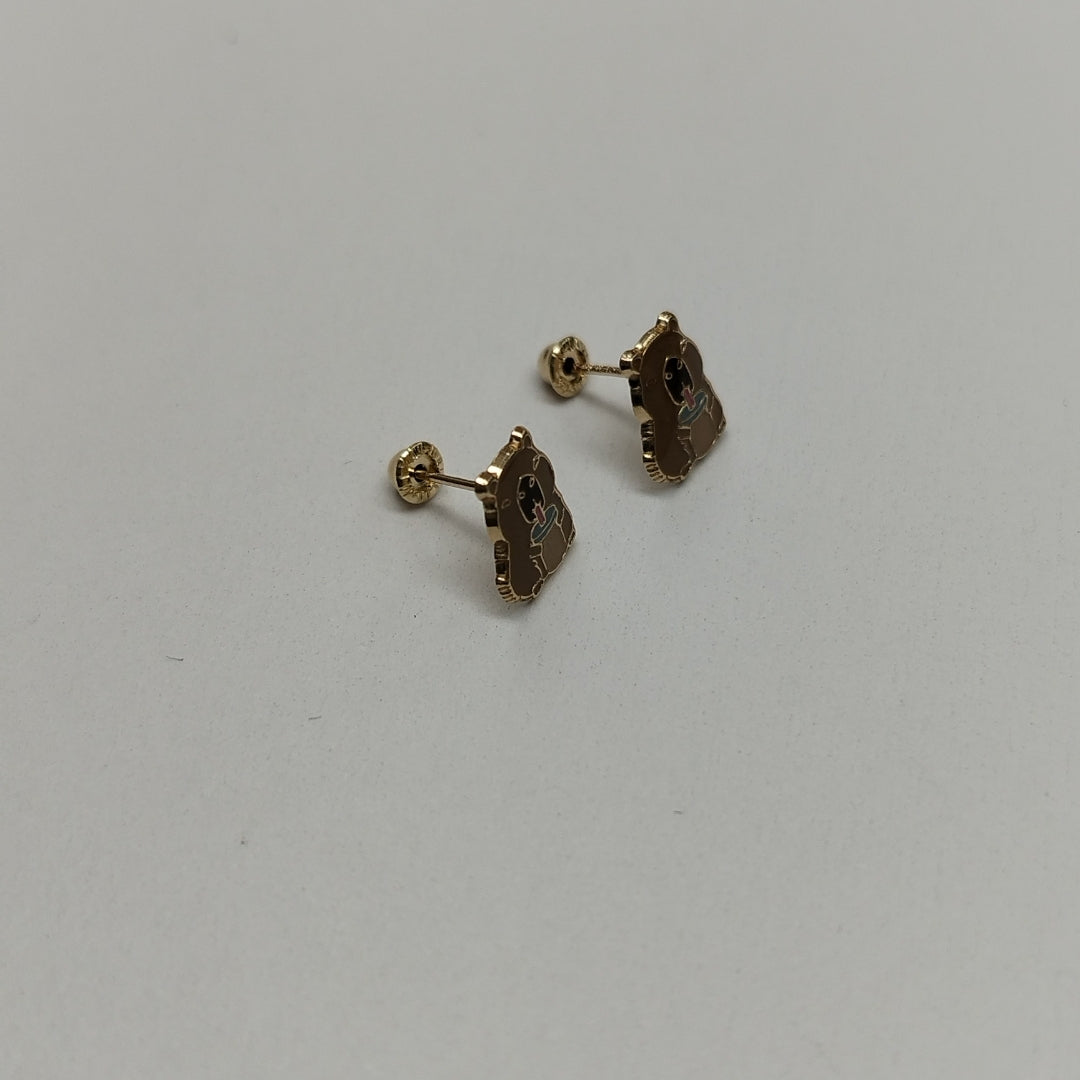 BROQUELES BROQUEL FIG CAPIBARA 14K 0.2657 GR (NUEVO)