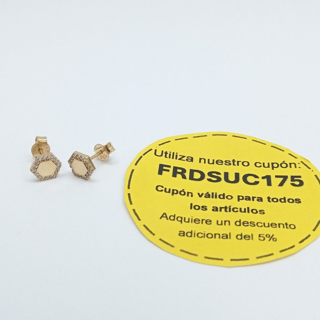BROQUELES ORO 14K 1.5 (NUEVO)