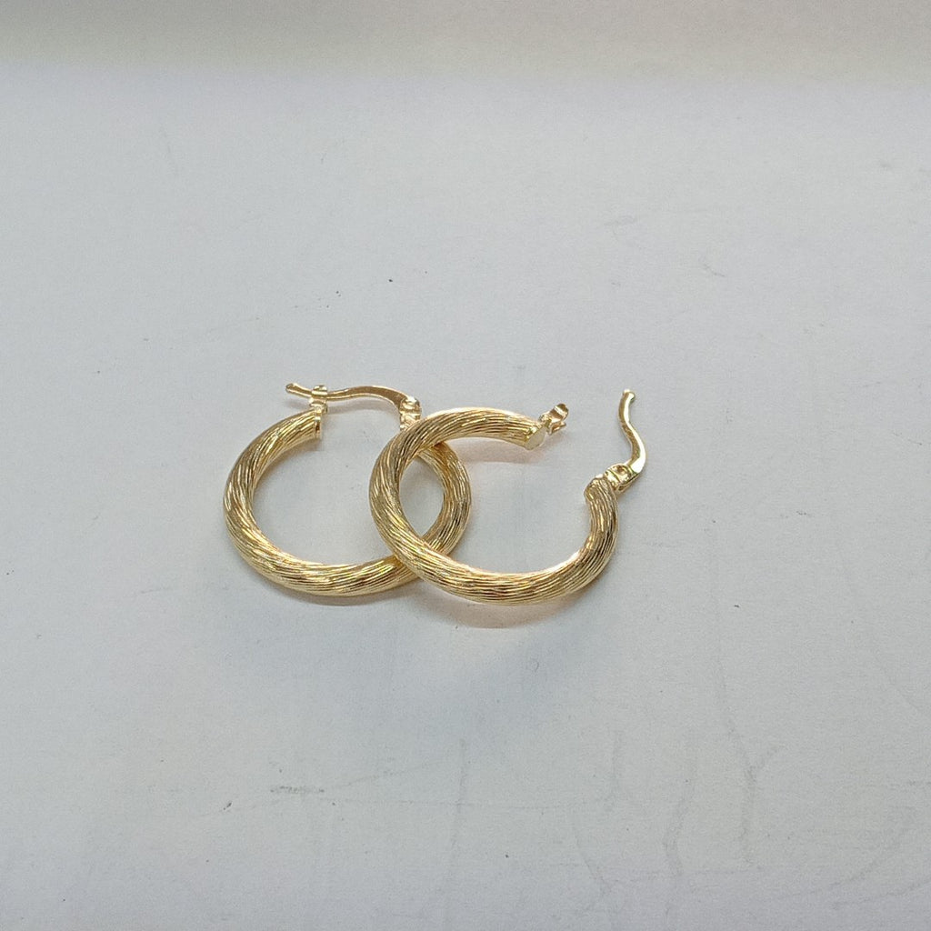 ARETES TEJIDO ARRACADAS ASTRIADAS 14K 2.9 GR (NUEVO)
