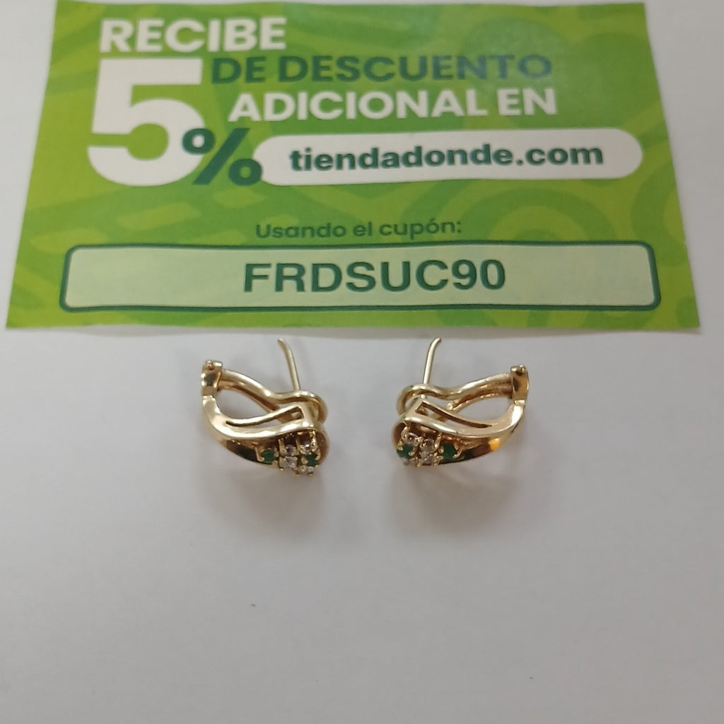 ARETES PAR ORO 14 K 5.2 GRMS (SEMINUEVO)