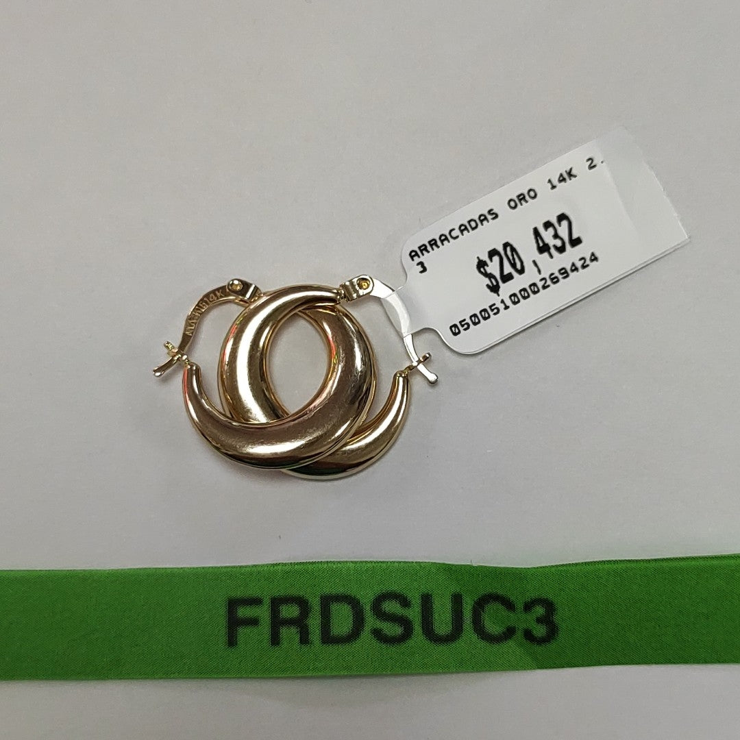 ARRACADAS ORO 14K 2.3 (NUEVO)