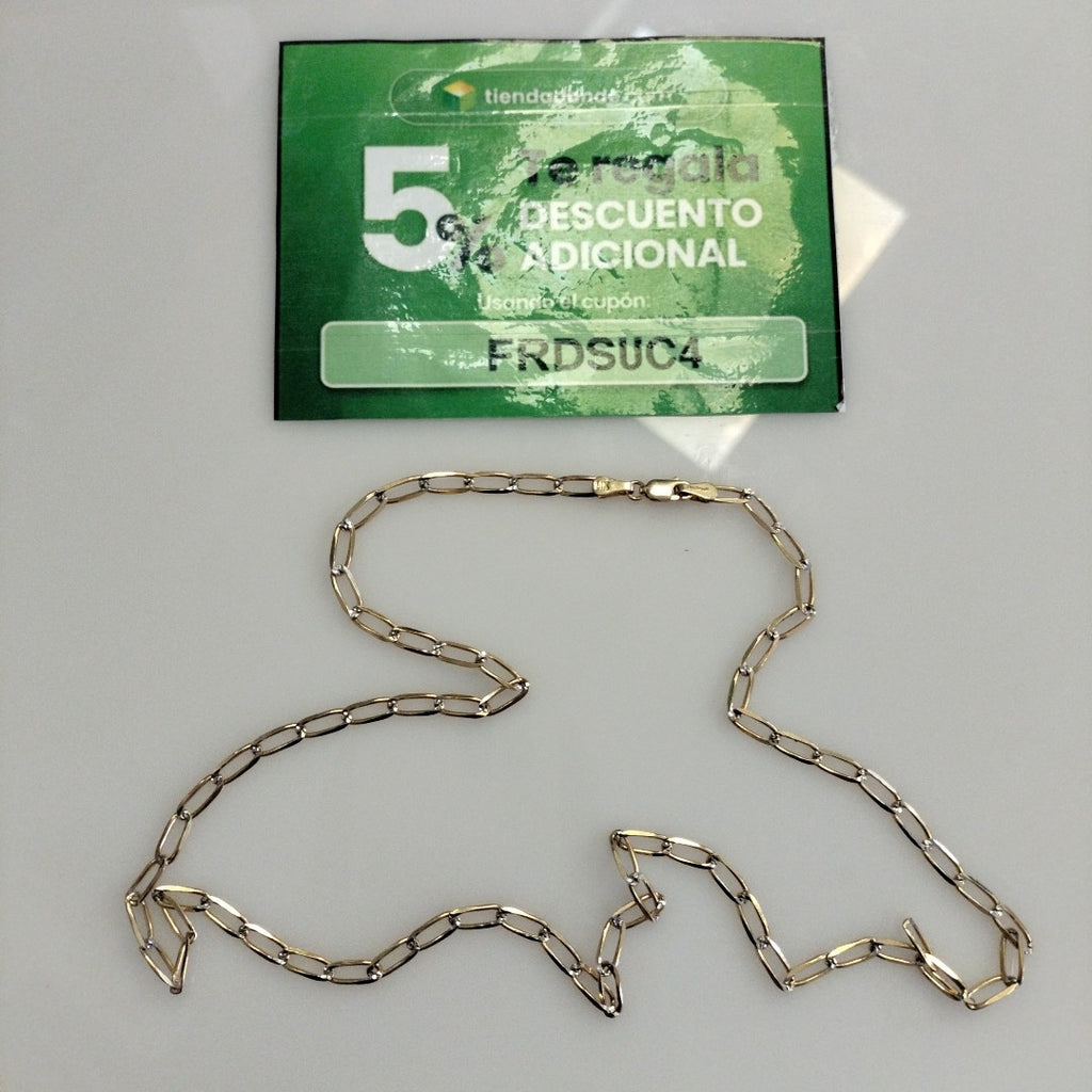 CADENA TEJIDO ESLABONES 12.3G 60 CM 14K (NUEVO)