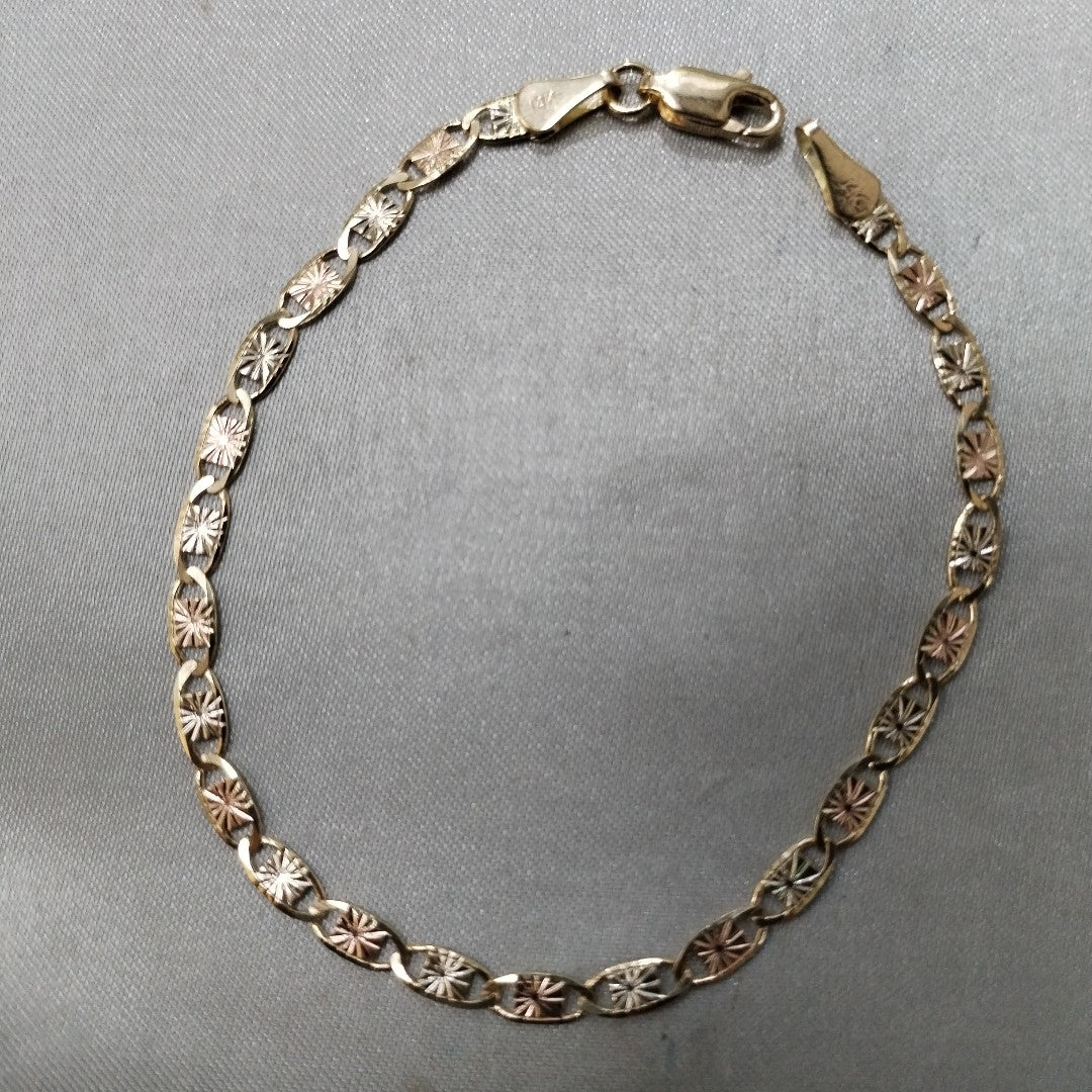 PULSERA GUCHI 14K 18 CM 3 GR (NUEVO)