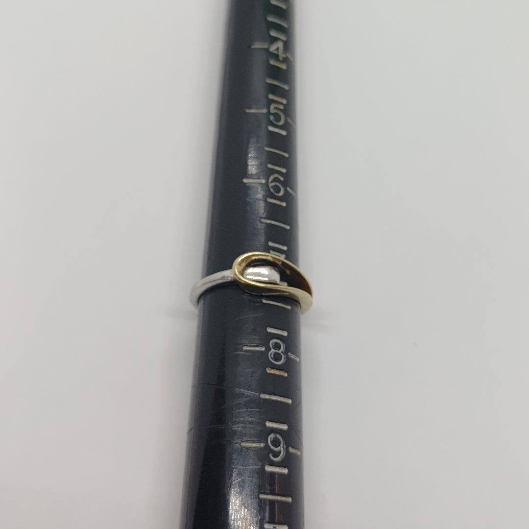 ANILLO ORO COMBINADO 10 K 2,40 GRMS (SEMINUEVO)