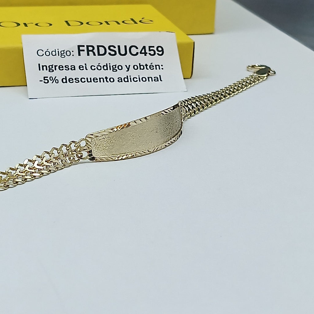 PULSERA ESCLAVA CHINO 14K 21 CM 9.7 GR (NUEVO)