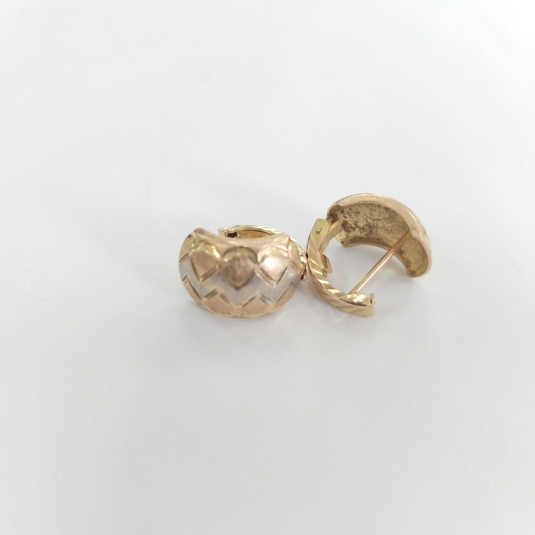 ARETES PAR ORO 14 K 2.9 GRMS (SEMINUEVO)