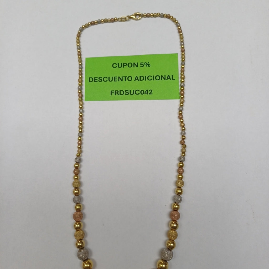 COLLAR ORO, ORO COMBINADO 14 K 8.8 GRMS (SEMINUEVO)