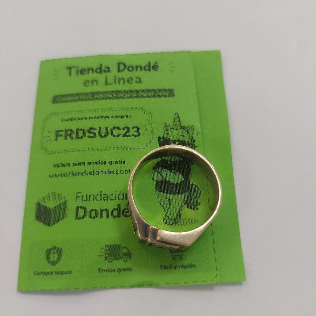 ANILLO CONMEMORATIVO ORO 8 K 6.1 GRMS (SEMINUEVO)