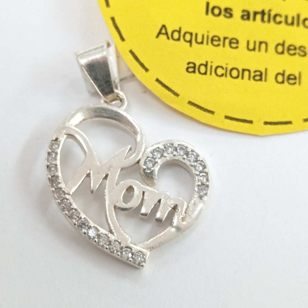 DIJE CORAZON C/CIRCONIAS PLATA .925 3.1 GR (NUEVO)