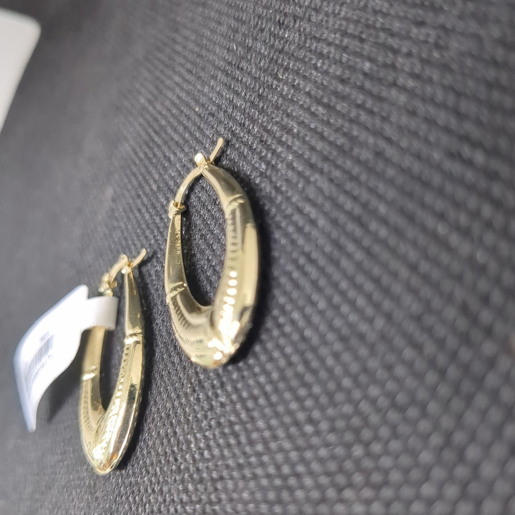 ARETES ARRACADAS ESTRIADAS 14K 2.6 GR (NUEVO)