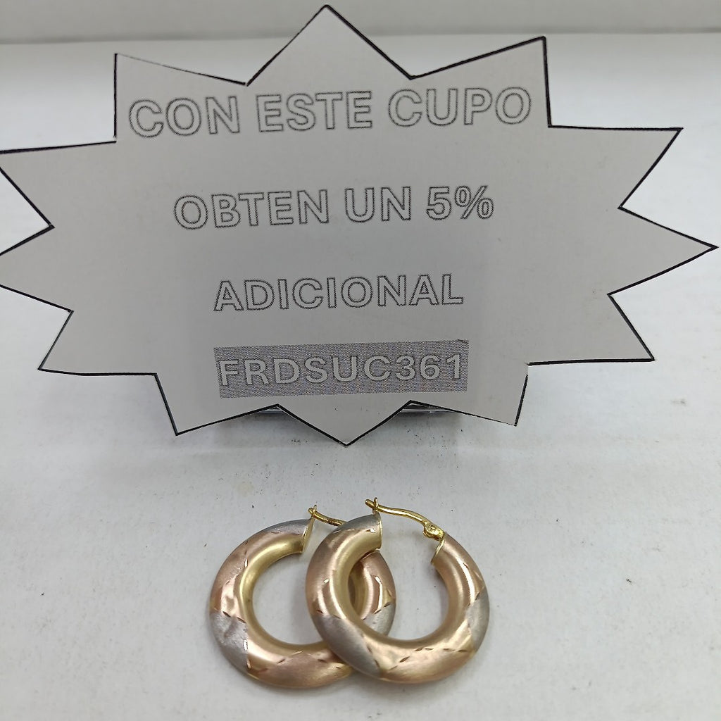 ARRACADAS PAR ORO 14 K 3.6 GRMS (SEMINUEVO)