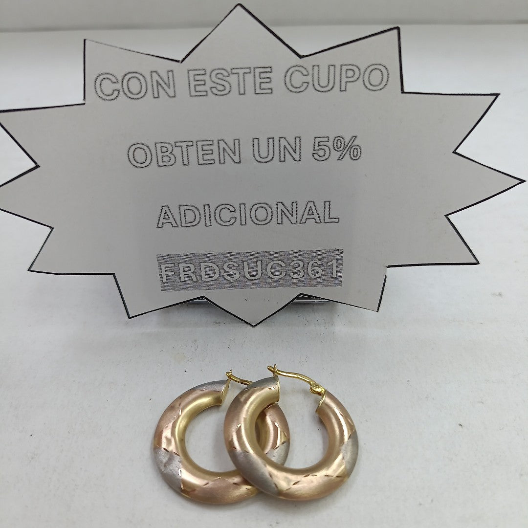 ARRACADAS PAR ORO 14 K 3.6 GRMS (SEMINUEVO)
