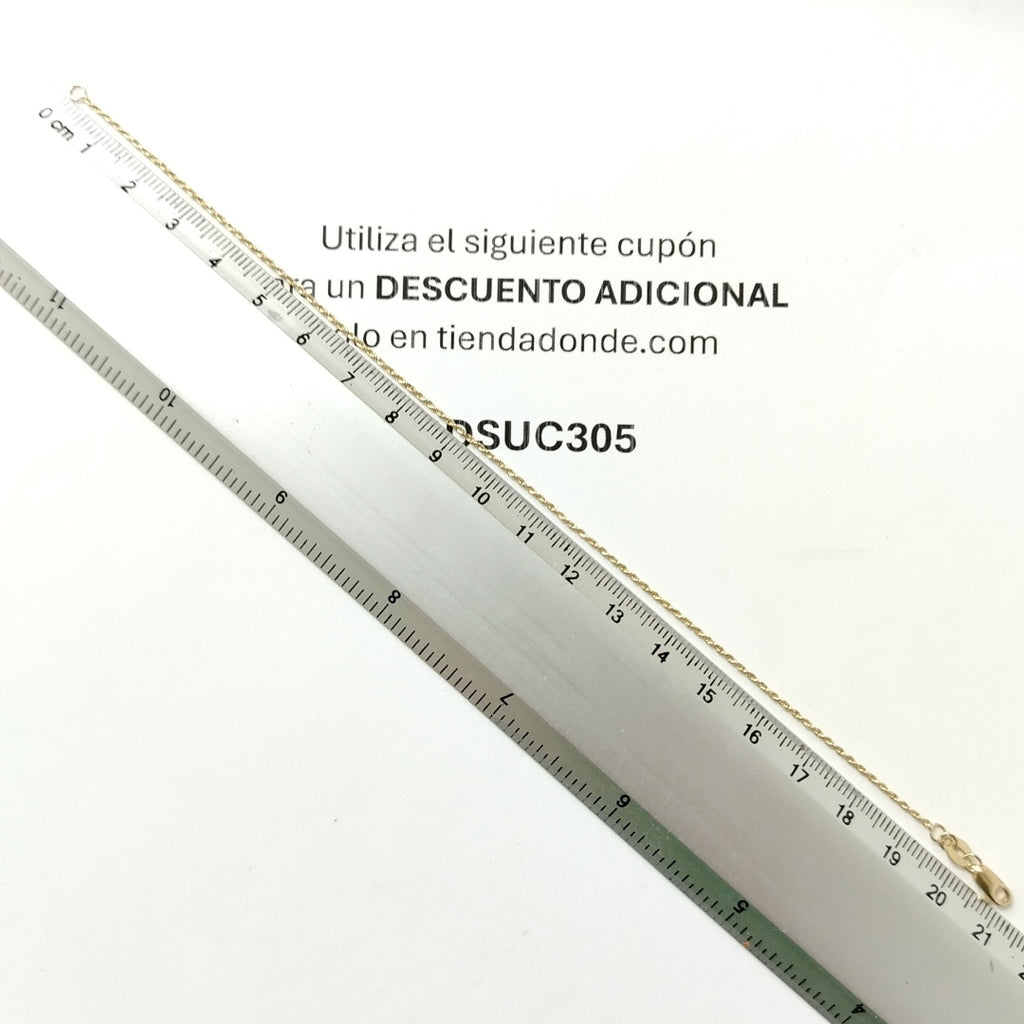 PULSERA TORZAL 14K 21 CM 1.5 GR (NUEVO)