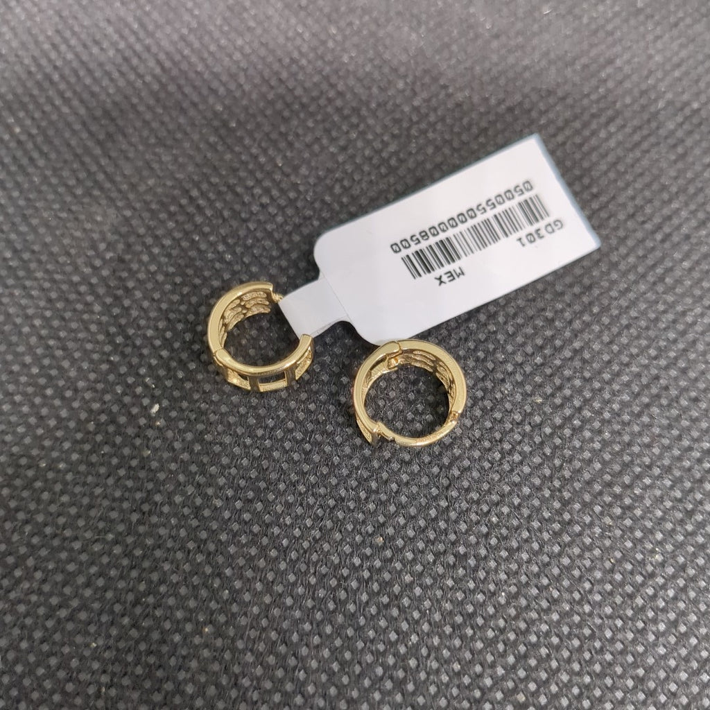 ARETES HUGGIES C CIRCONIA 14K 2.1 GR (NUEVO)