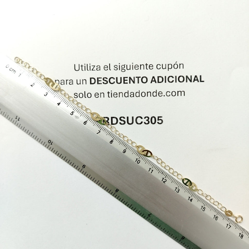 PULSERA ESPECIAL 14K 18 CM 1.6 GR (NUEVO)