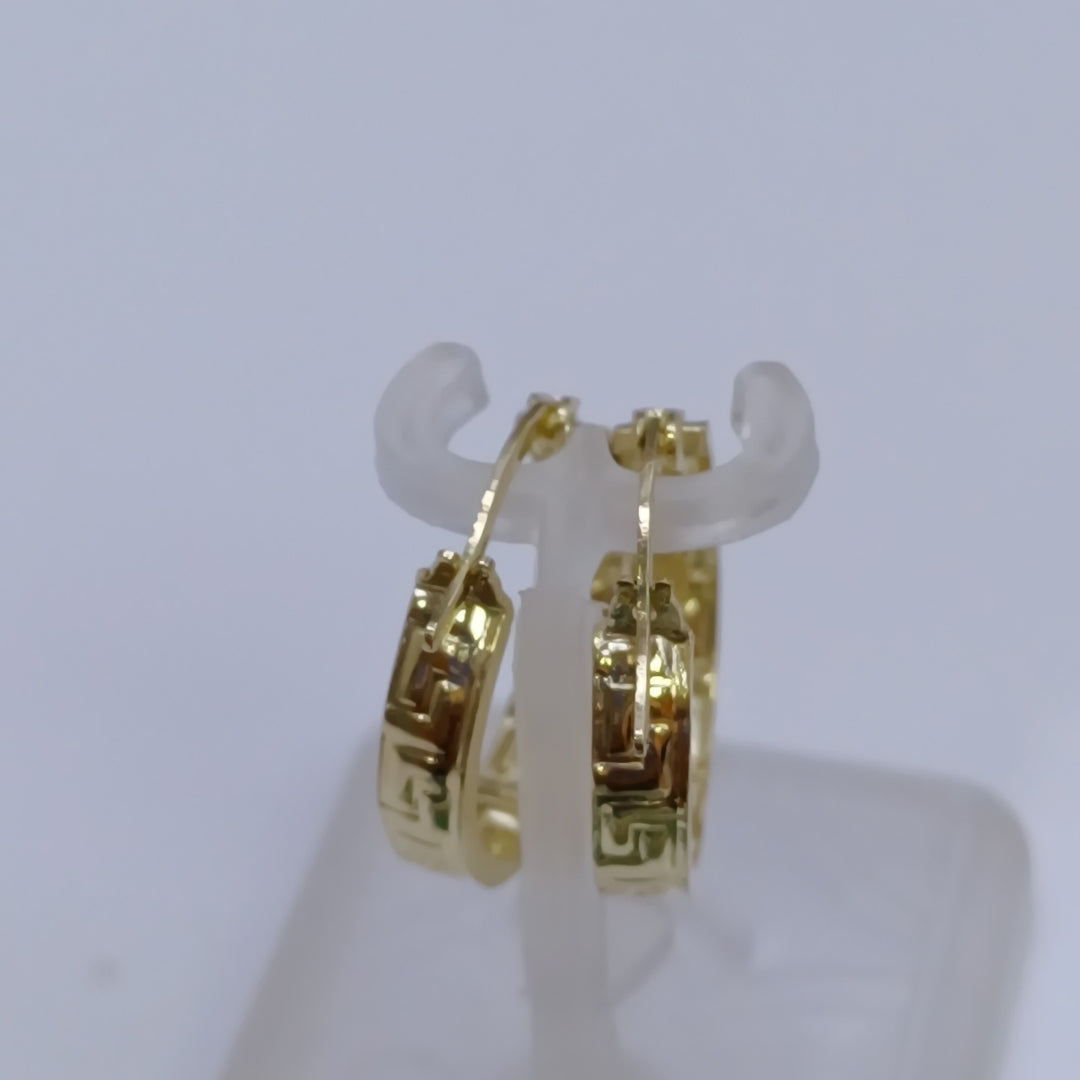 ARETES ARRACADAS FIG GRECAS 14K 1.7 GR (NUEVO)