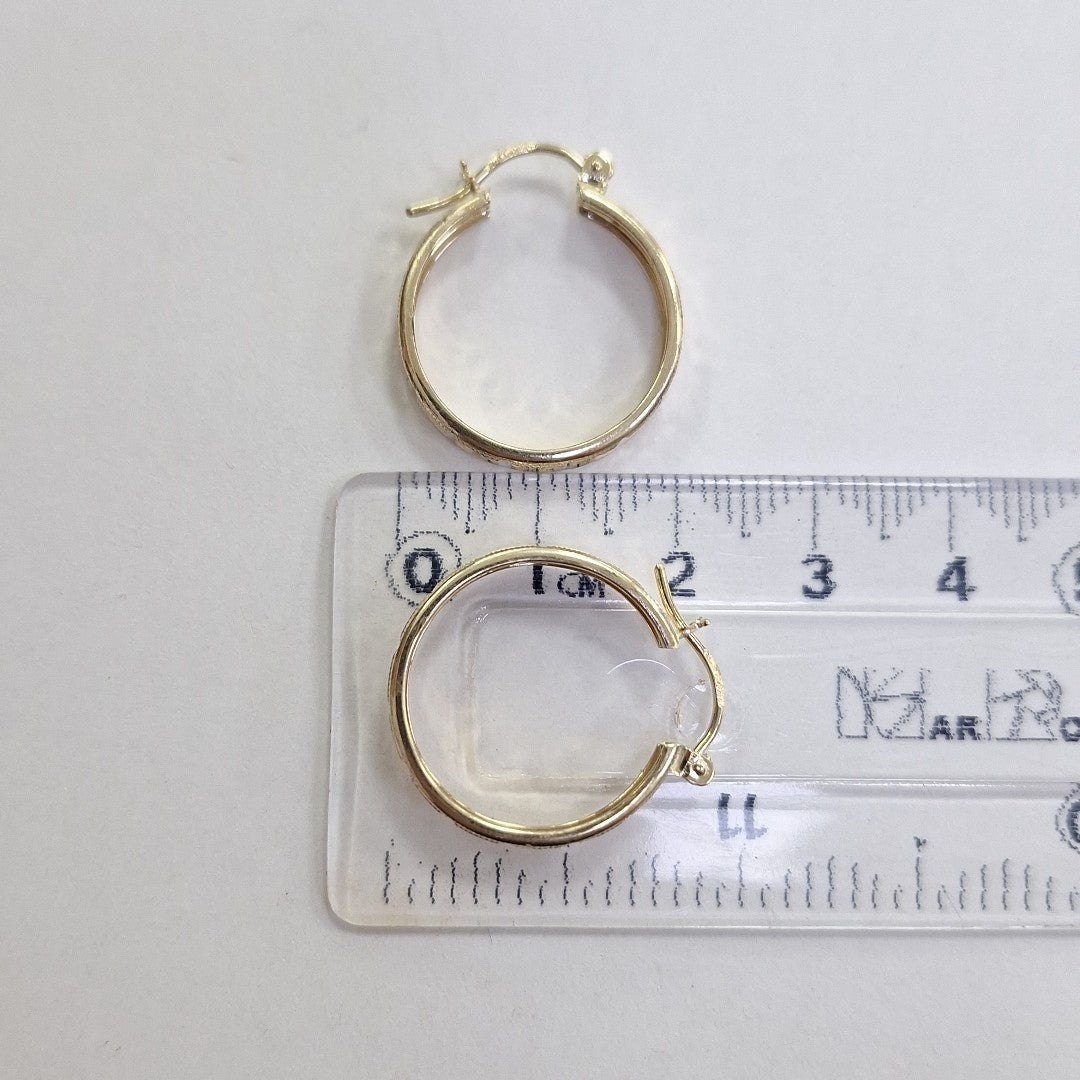 ARETES ARRACADAS LABRADAS 10K 2.4 GR (NUEVO)