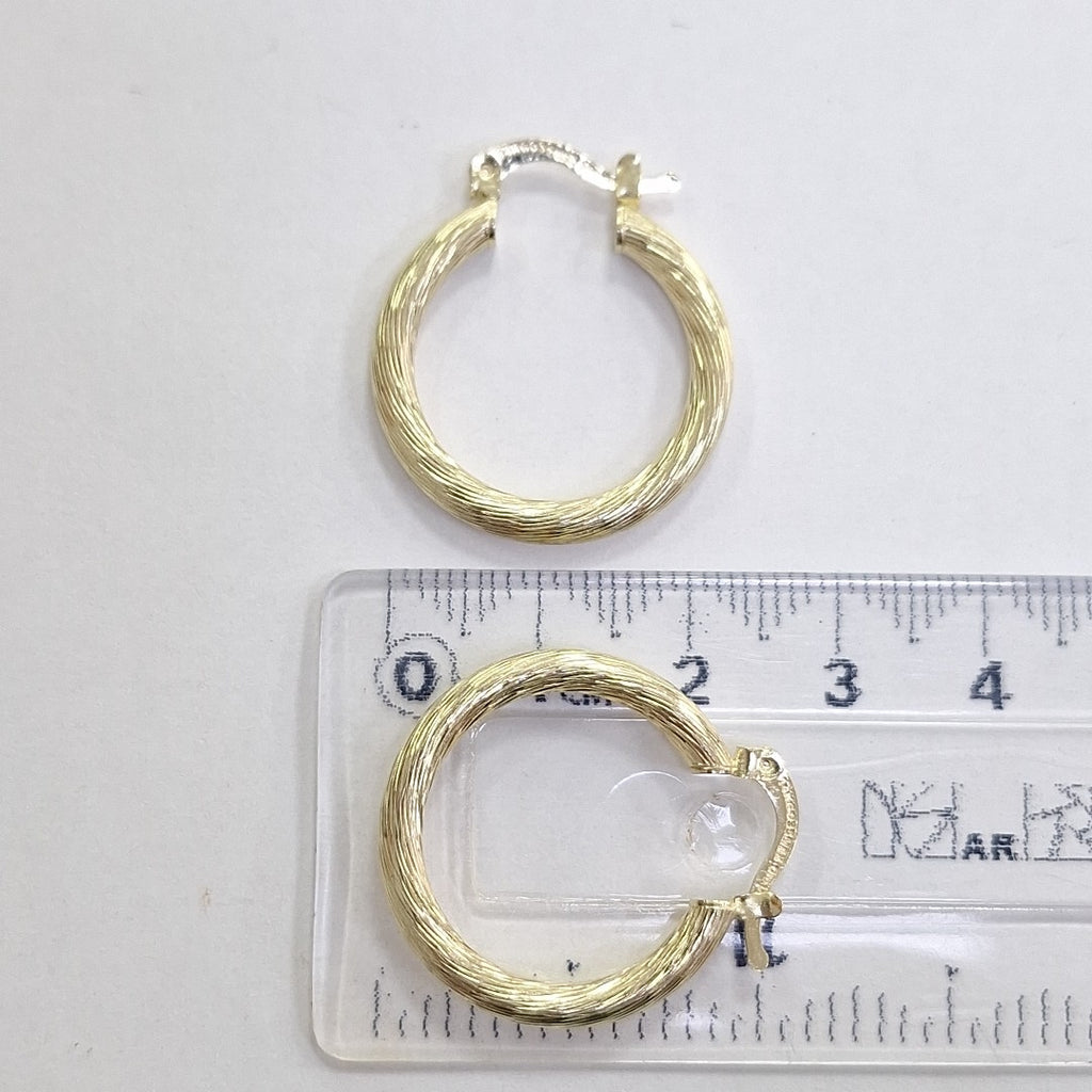 ARETES TEJIDO ARRACADAS ASTRIADAS 14K 3 GR (NUEVO)