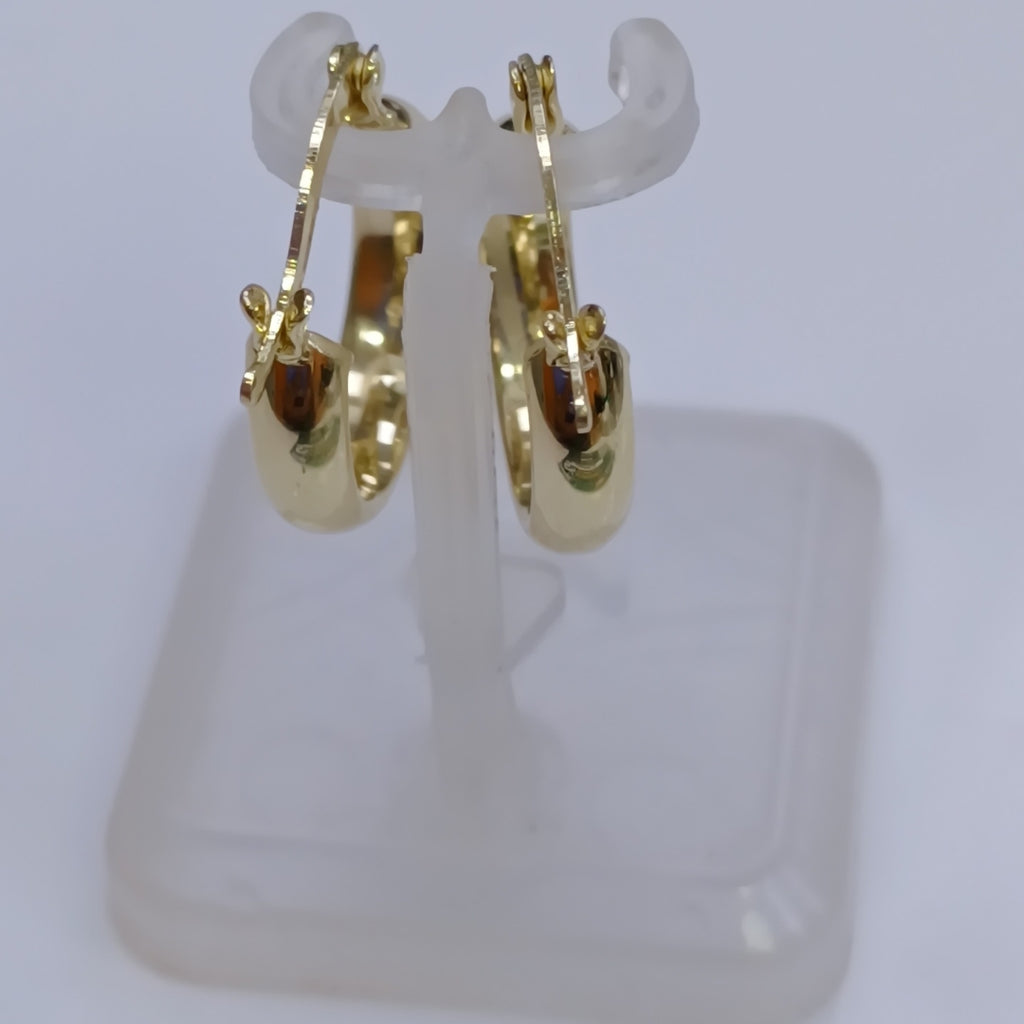 ARETES ARRACADA LISA 14K 1.8 GR (NUEVO)