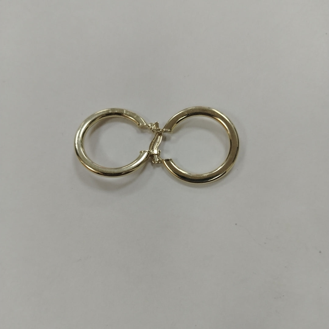 ARETES TEJIDO ARRACADA LISA 14K 2.1 GR (NUEVO)