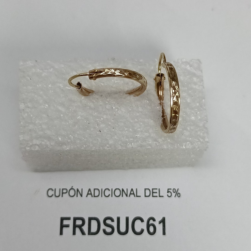 ARETES PAR ORO 10 K 1.5 GRMS (SEMINUEVO)