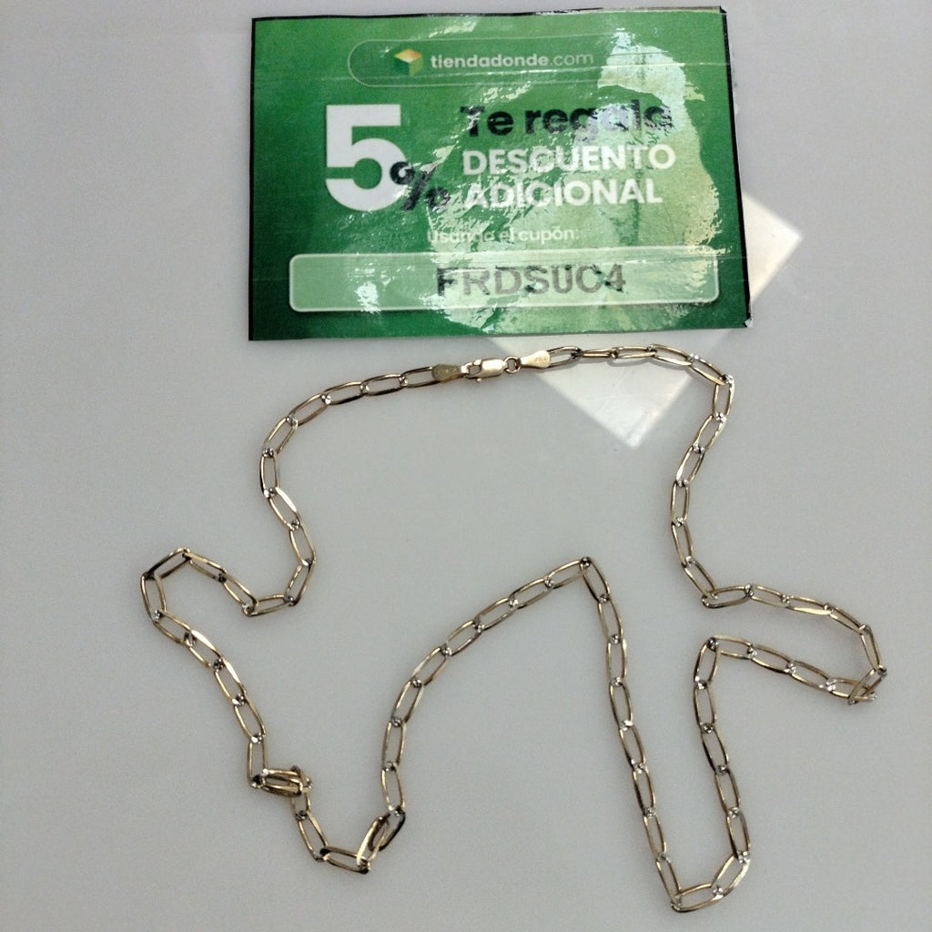 CADENA TEJIDO ESLABONES 12.3G 60 CM 14K (NUEVO)
