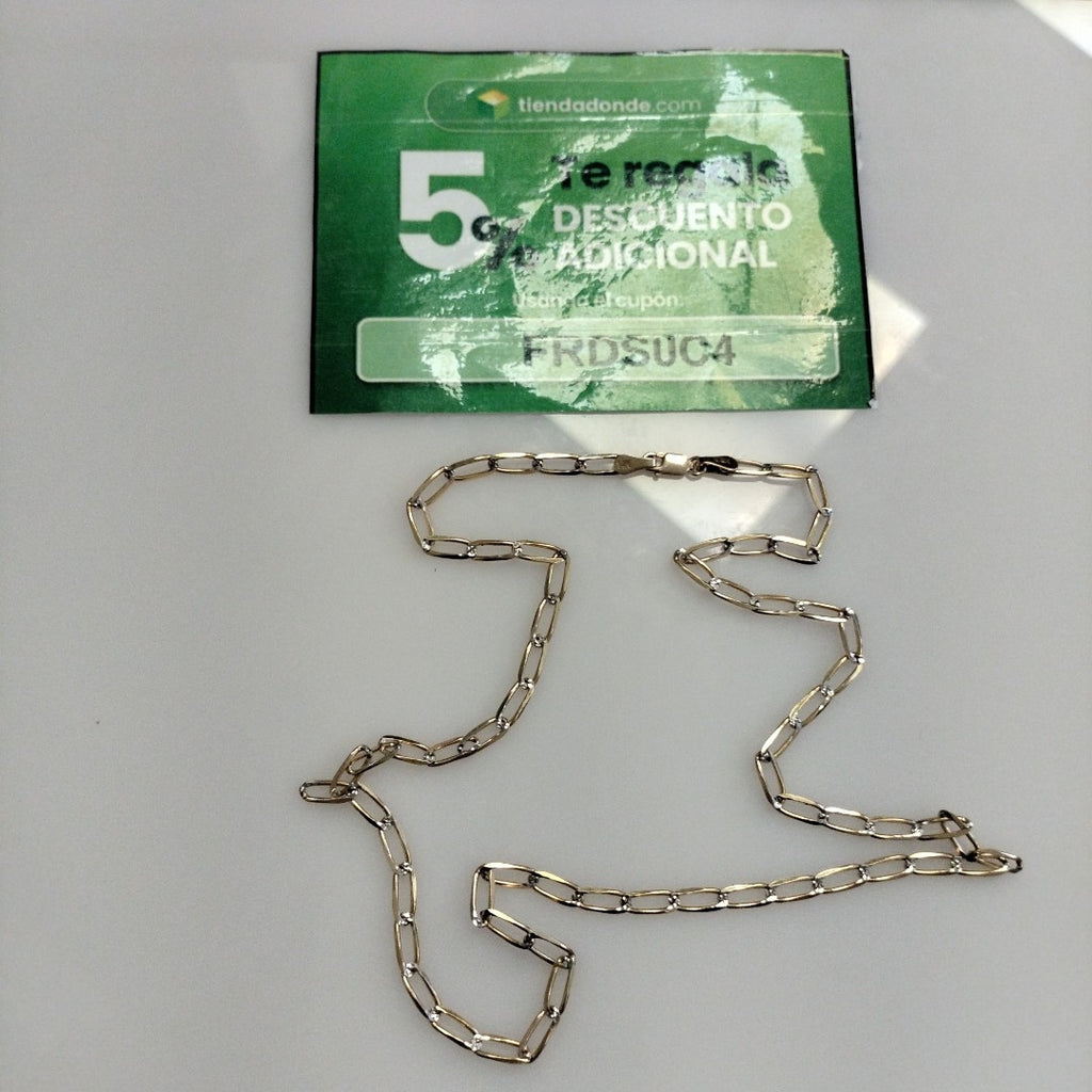CADENA TEJIDO ESLABONES 11.1G 55 CM 14K (NUEVO)